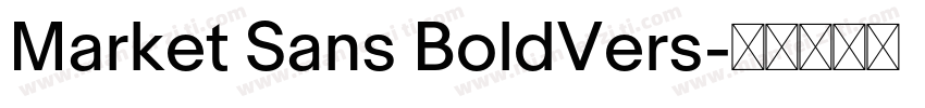 Market Sans BoldVers字体转换